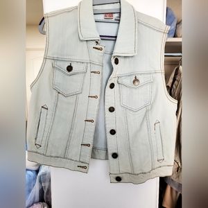 Denim-like vest